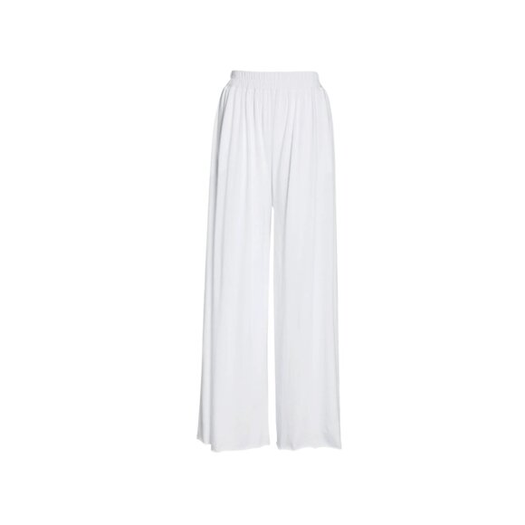 Lunya Organic Pima Cotton Wide Leg Pants Womens XL White Elastic Waist Lounge - Picture 3 of 13
